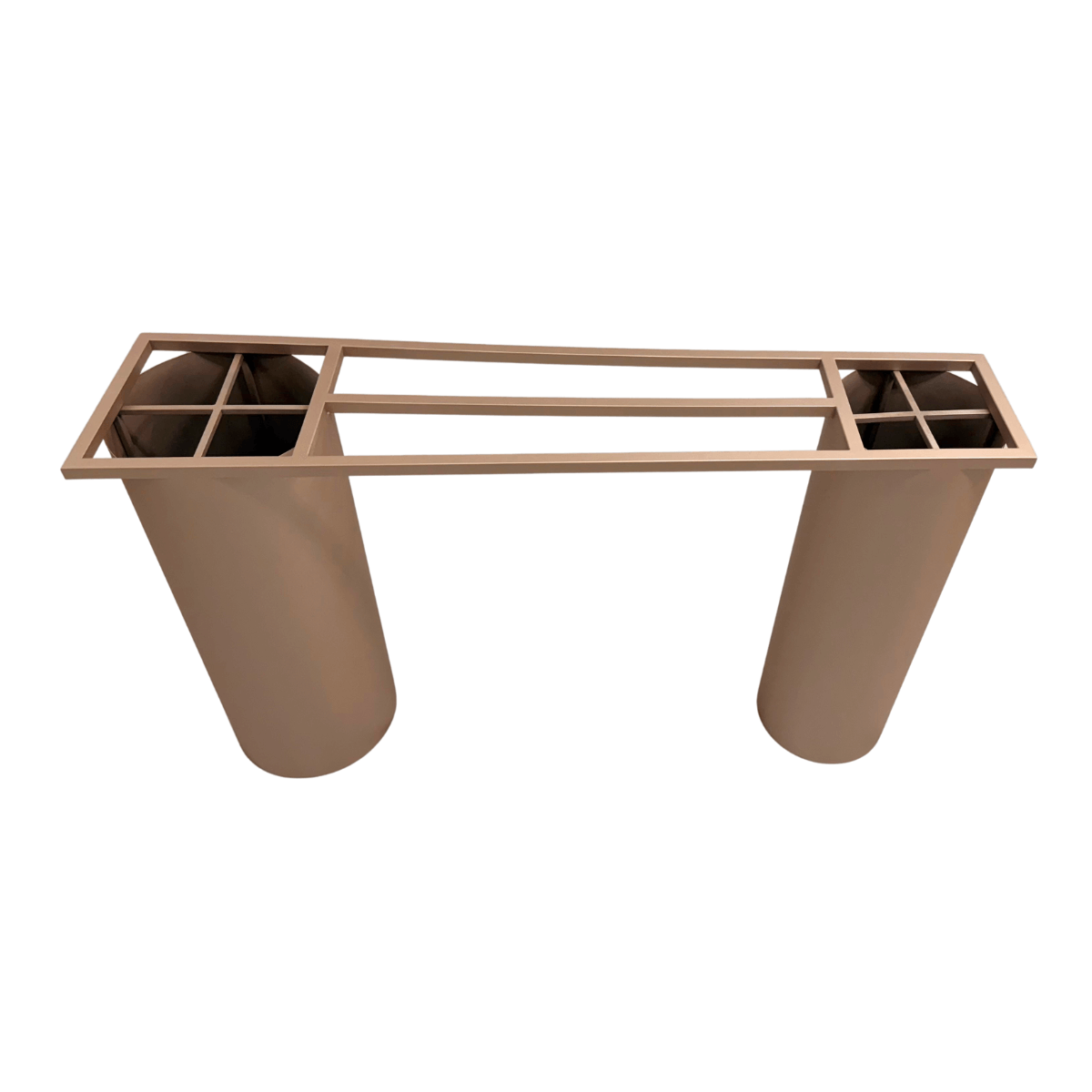 pé base de mesa aço inox tubular em chapa bronze fosco para tammpos de pedra mármore madeira (2)