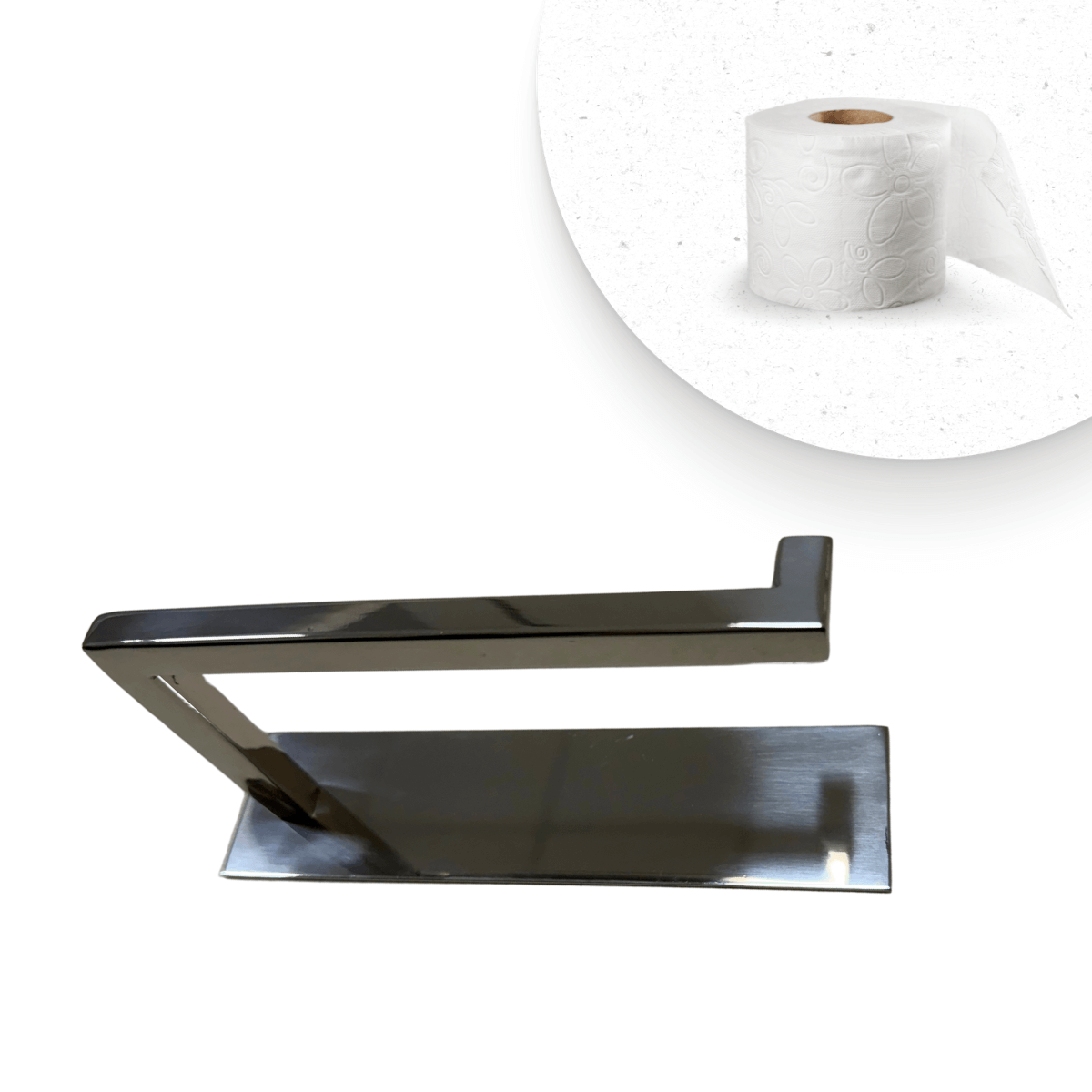 porta papel higiêncio suporte papeleira de parede dupla face colável sem furos aço inox 304 polido cromado kit banheiro organizador (2)