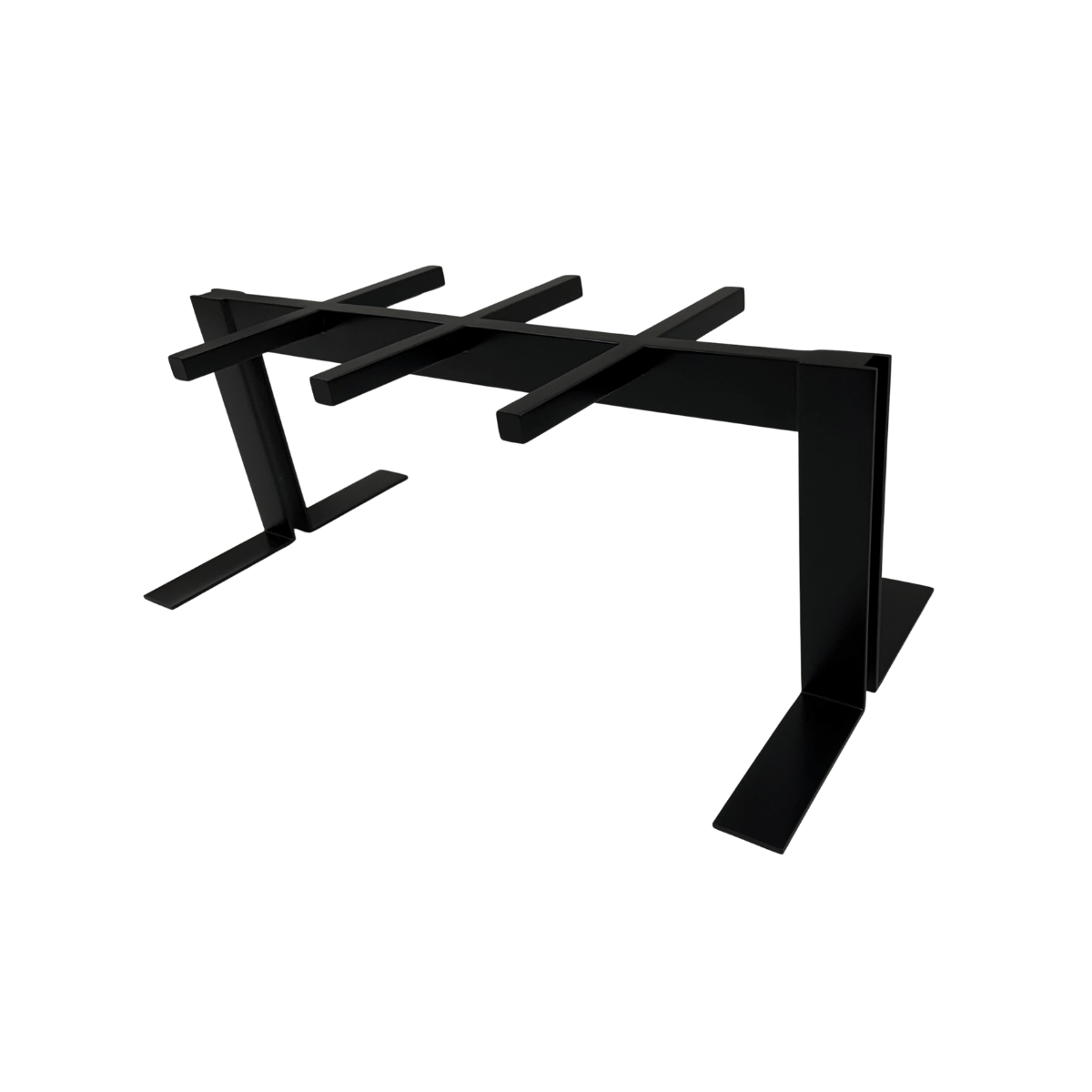 Pé base de mesa de canto centro  aço inox preto fosco modelo foca tampo de pedra ou madeira chique industrial (3)