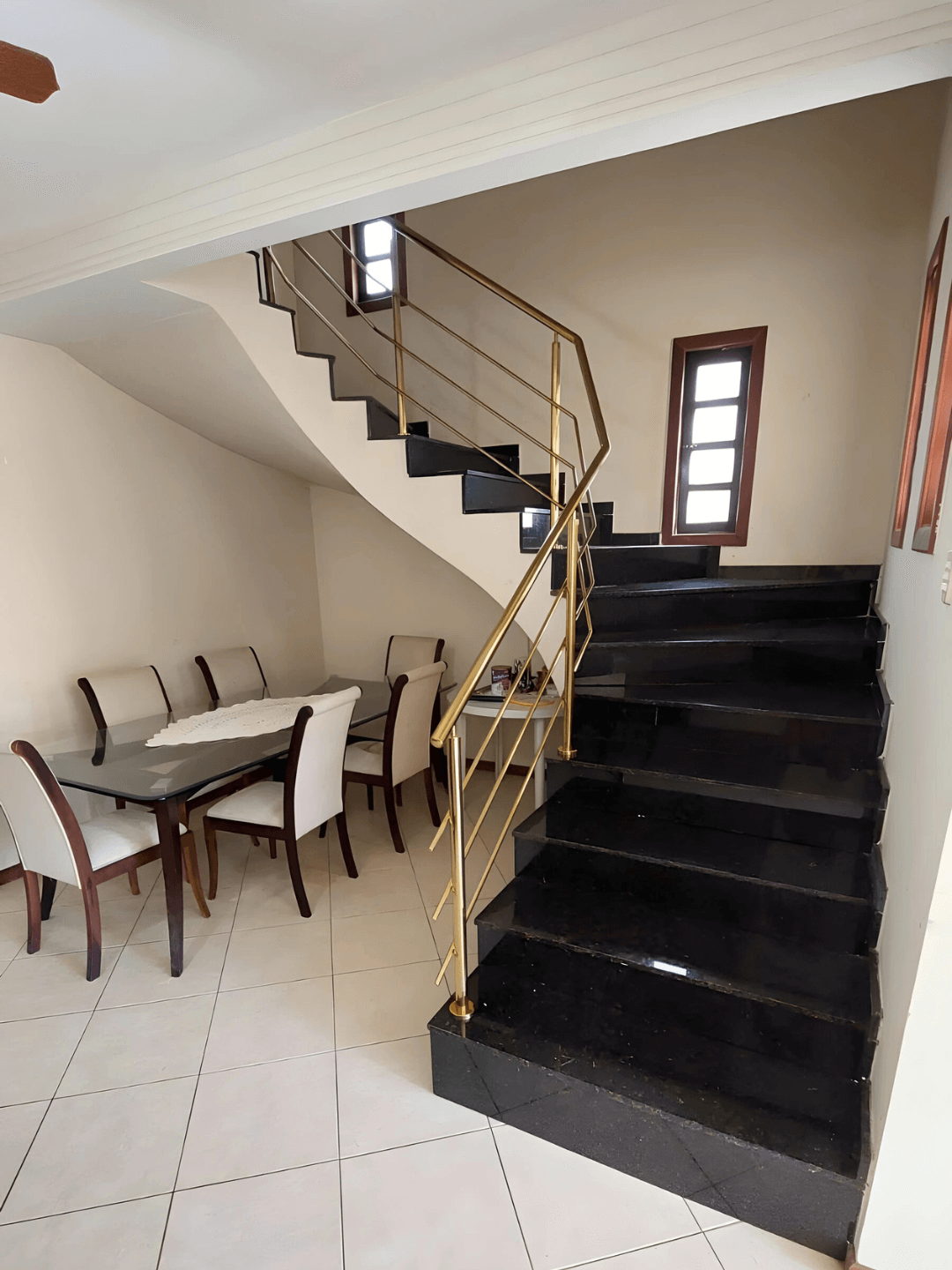 corrimão guarda corpo aço inox tubular 38mm dourado ouro gold verniz de luxo padrão bombeiros (2)