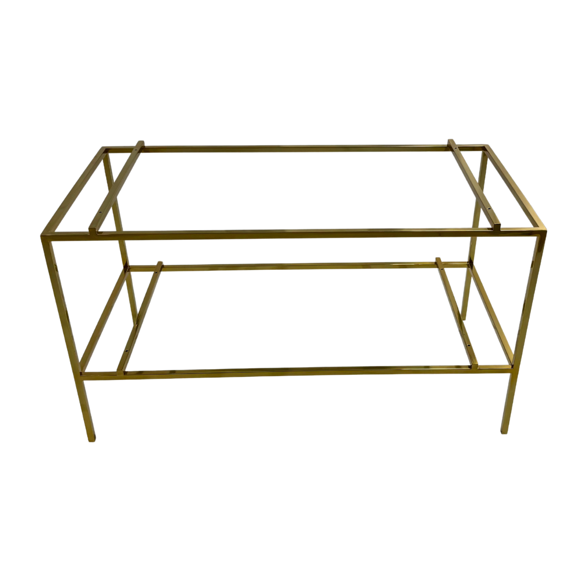 pé base de aparador com prateleira aço inox dourado gold verniz polido brilhoso ouro