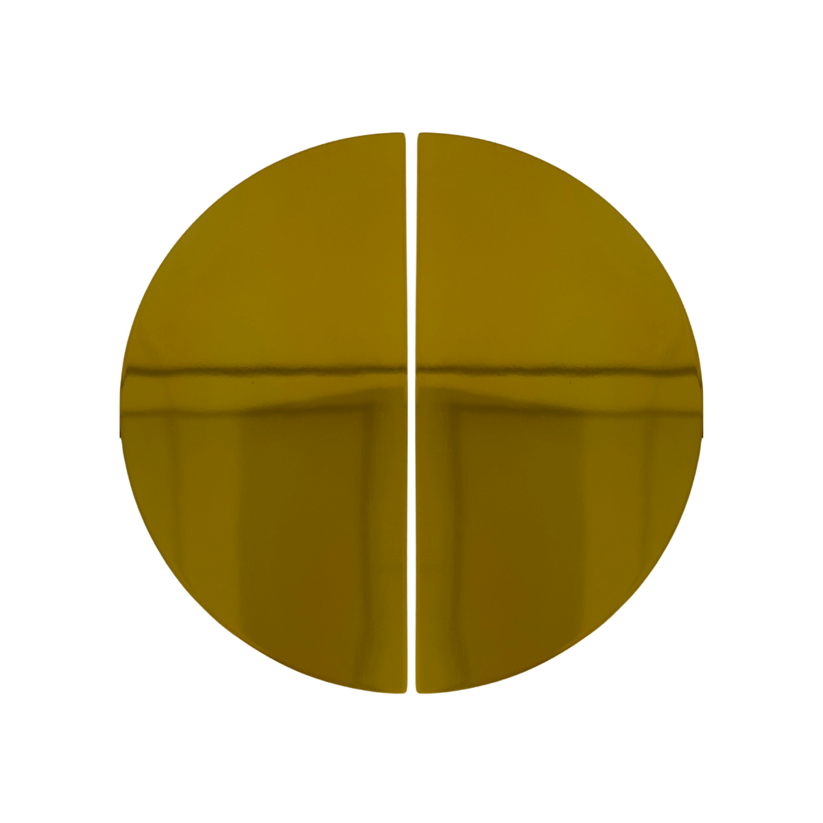 Puxador duplo de armário gaveta meia lua redondo inox dourado verniz brilho polido