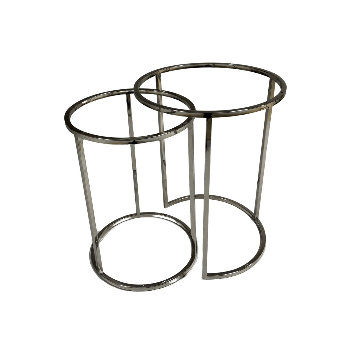 Pé base de mesa aço inox polido de canto lateral de centro cabeceira inox dupla par com encaixe redonda tampos de vidro madeira pedra